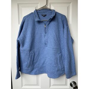 Eddie Bauer Pull Over Jacket Large Women's Blue Outerwear Layer Spring Easter